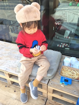 RI⌒✶⋆⠒̫⃝さん（キッズ・100cm）の冬コーディネート