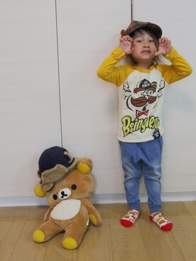 「JAM（ジャム）のアイテム」を使った、RI⌒✶⋆⠒̫⃝さん（キッズ・100cm）の冬コーディネート
