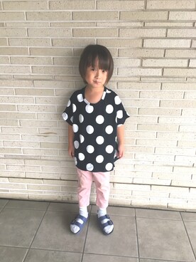 「スポサン」｜「アイテム（ラッピングキット）」を使った、RI⌒✶⋆⠒̫⃝さん（キッズ・100cm）の夏コーディネート