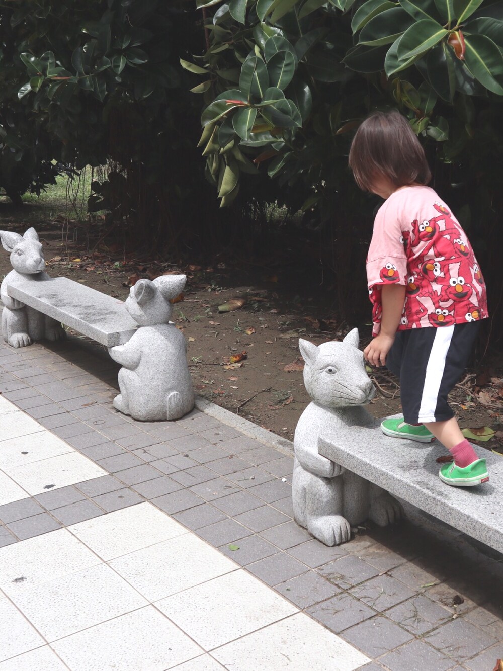 「おとこのこ、ラインパンツ、キッズファッション、4歳」｜「ZARAのアイテム（Tシャツ/カットソー、ピンク系）」を使った、RI⌒✶⋆⠒̫⃝さん（キッズ・100cm）の秋コーディネートの1枚目の写真
