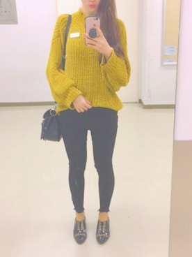 「Boisson Chocolat（ボワソンショコラ）のアイテム」を使った、카호さん（レディース・168cm）の春コーディネート