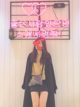 「オルチャンファッション」｜「アイテム（トレンチコート）」を使った、카호さん（レディース・168cm）の春コーディネート