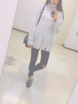 「Boisson Chocolat（ボワソンショコラ）のアイテム」を使った、카호さん（レディース・168cm）の春コーディネート