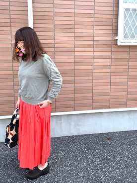 「シロップ．（シロップ．）のアイテム」を使った、まみさんさん（レディース・164cm）の春コーディネート