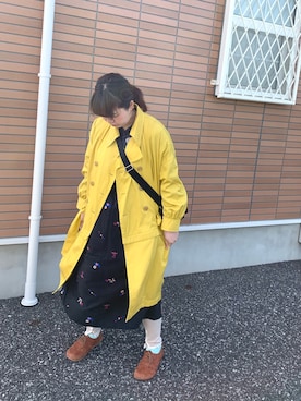 「FRAPBOIS」｜「アイテム（トレンチコート）」を使った、まみさんさん（レディース・164cm）の春コーディネート