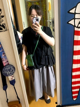 「CABANE de ZUCCa（カバンドズッカ）のアイテム」を使った、まみさんさん（レディース・164cm）の夏コーディネート