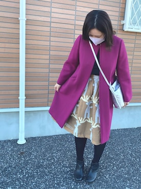 「ORiental TRaffic(ORiental TRaffic)」｜「アイテム（その他アウター）」を使った、まみさんさん（レディース・164cm）の冬コーディネート