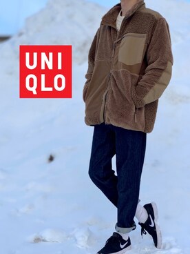 「テーパードデニム」｜「アイテム（その他アウター）」を使った、LEOさん（メンズ・173cm）の冬コーディネート