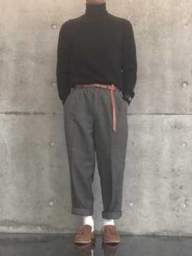 「URBAN RESEARCH（アーバンリサーチ）のアイテム（ローファー）」を使った、いしかわさん（メンズ・173cm）の秋コーディネート