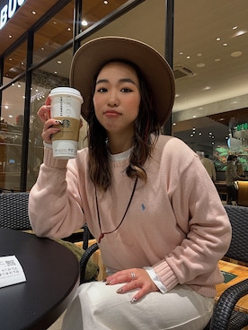 「BRIXTON（ブリクストン）のアイテム」を使った、Marina Abeさん（レディース・163cm）の秋コーディネート