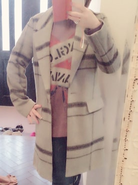 「dazzlin（ダズリン）のアイテム（チェスターコート）」を使った、Sanaさん（レディース・156cm）の冬コーディネート