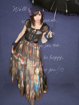 「Metamorphose（メタモルフォーゼ）のアイテム（アクセサリー）」を使った、Sanaさん（レディース・156cm）の冬コーディネート