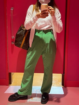「WC（ダブル シー）のアイテム（スラックス）」を使った、Jasmineさん（レディース・149cm）の春コーディネート