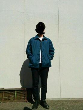 「緑」｜「アイテム（その他アウター）」を使った、くすさん（メンズ・177cm）の秋コーディネート