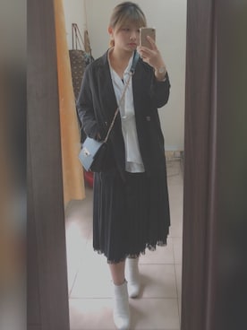 「AS（アス）のアイテム」を使った、Annieさん（レディース・155cm）の春コーディネート
