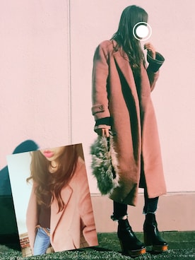 「ファークラッチ」｜「アイテム（ブーツ）」を使った、SaoRiさん（レディース・157cm）の冬コーディネート