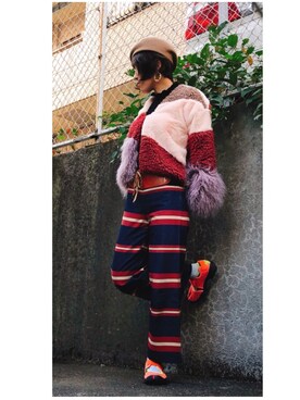 「PAR ICI（パーリッシィ）のアイテム（帽子）」を使った、gekochanさん（レディース・162cm）の冬コーディネート