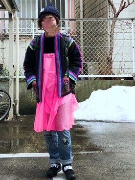 「ランジェリーワンピース」｜gekochanさん（レディース・162cm）の冬コーディネート