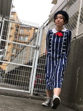「レトロワンピース」｜「アイテム（ジャケット/アウター）」を使った、gekochanさん（レディース・162cm）の春コーディネート