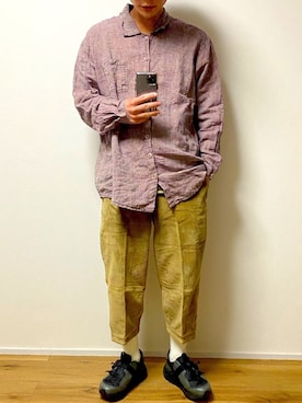 「WOOLRICH（ウールリッチ）のアイテム（パンツ）」を使った、naotoさん（メンズ・175cm）の春コーディネート