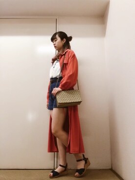 「H&M DIVIDED（エイチアンドエム　ディヴァイデッド）のアイテム（バッグ）」を使った、strawberryさん（レディース・160cm）の春コーディネート