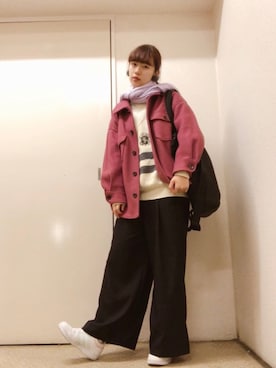 「COCO DEAL（ココディール）のアイテム（ダウンジャケット/コート）」を使った、strawberryさん（レディース・160cm）の冬コーディネート