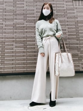 「H&M DIVIDED（エイチアンドエム　ディヴァイデッド）のアイテム（シューズ）」を使った、strawberryさん（レディース・160cm）の冬コーディネート