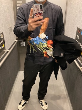 「アイテム（ピーコート）」を使った、kanash0さん（メンズ・175cm）の秋コーディネート