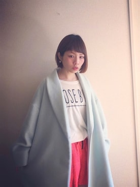 「スプリングSENSEOFPLACE」｜「アイテム（ステンカラーコート）」を使った、Yuki さん（レディース・150cm）の春コーディネート