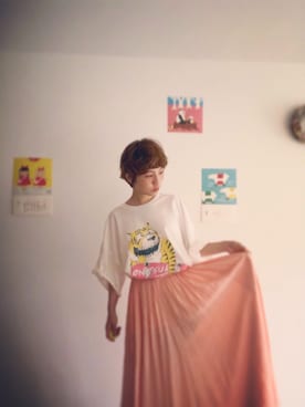 「HUG（ハグ）のアイテム」を使った、Yuki さん（レディース・150cm）の夏コーディネート