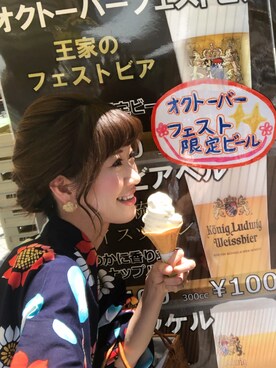 「ゆかたヘアアレンジ」｜nicochan☺︎さん（レディース・158cm）の夏コーディネート