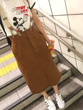 「ミッキーT」｜「アイテム（ワンピース/ドレス）」を使った、nicochan☺︎さん（レディース・158cm）の秋コーディネート