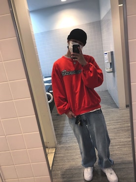 「Gosha Rubchinskiy（ゴーシャラブチンスキー）のアイテム（スウェット）」を使った、mahiさん（メンズ・170cm）の秋コーディネート