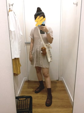 「H&M（エイチ・アンド・エム）のアイテム（チュニック）」を使った、Kayla●○さん（レディース・160cm）の夏コーディネート