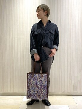 「ジャガードバッグ」｜FREDY&GLOSTER stylingさん（レディース・155cm）の秋コーディネート