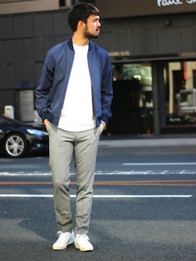 「DESCENTE（デサント）のアイテム」を使った、TERAさん（メンズ・183cm）の冬コーディネート