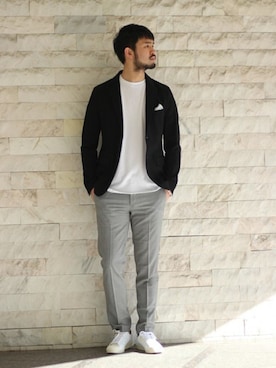 「DESCENTE（デサント）のアイテム」を使った、TERAさん（メンズ・183cm）の冬コーディネート