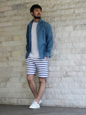 「DESCENTE（デサント）のアイテム」を使った、TERAさん（メンズ・183cm）の春コーディネート