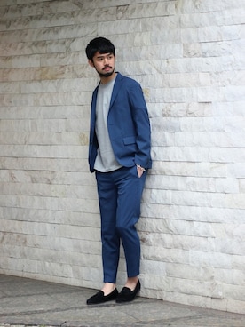 「AURALEE（オーラリー）のアイテム（Tシャツ/カットソー）」を使った、TERAさん（メンズ・183cm）の春コーディネート