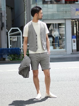 「リゾートスタイル」｜「アイテム（ブルゾン）」を使った、TERAさん（メンズ・183cm）の春コーディネート