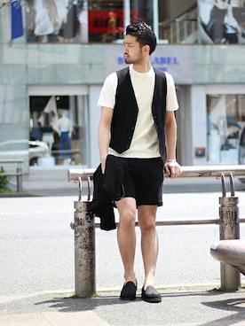 「パイル」｜「アイテム（ブルゾン）」を使った、TERAさん（メンズ・183cm）の春コーディネート