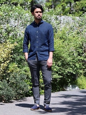 「GAIMO（ガイモ）のアイテム」を使った、TERAさん（メンズ・183cm）の夏コーディネート