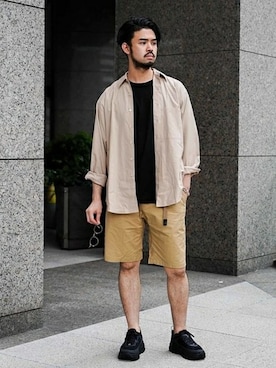 「HOKA ONEONE」｜TERAさん（メンズ・183cm）の夏コーディネート