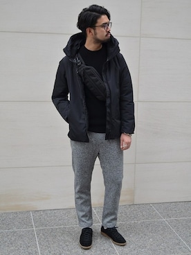 「EDIFICE（エディフィス）のアイテム」を使った、TERAさん（メンズ・183cm）の冬コーディネート