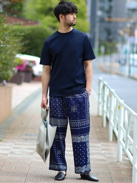 「EDIFICE（エディフィス）のアイテム（その他シューズ）」を使った、TERAさん（メンズ・183cm）の春コーディネート