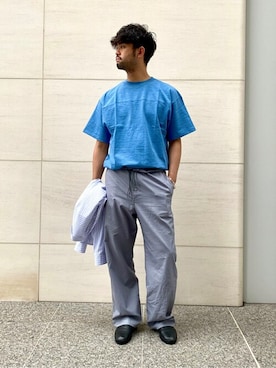 「EDIFICE（エディフィス）のアイテム（スリッポン）」を使った、TERAさん（メンズ・183cm）の夏コーディネート