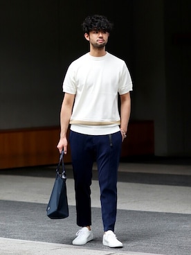 「COMMON PROJECTS（コモンプロジェクト）のアイテム」を使った、TERAさん（メンズ・183cm）の夏コーディネート