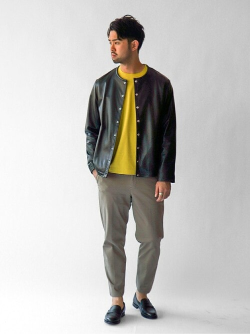 EDIFICE ラムレザー スナップ カーディガン ブラック 46 EDIFICE ラムレザー スナップ カーディガン ブラック 46 EDIFICE