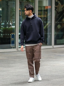 「CELLAR DOOR（セラドール）のアイテム」を使った、TERAさん（メンズ・183cm）の秋コーディネート