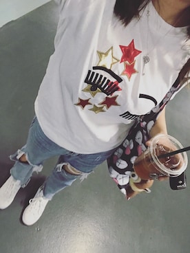 「Chiara Ferragni（キアラフェラーニ）のアイテム」を使った、sallyh0ngさん（レディース・155cm）の春コーディネート